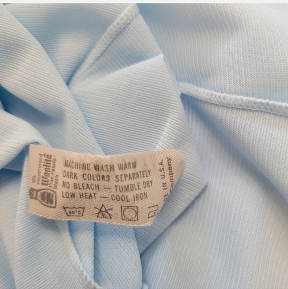 Vassarette Nightgown Robe Button Front Light Blue Nylon Size Small VTG - Picture 8 of 14